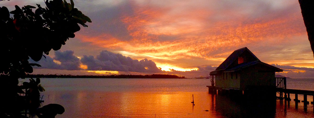 Coucher de soleil à Tahaa